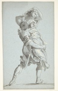 A Soldier Lifts a Woman by Ubekendt