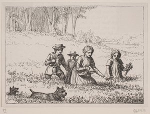 Illustration for "In the Meadow", Poem by Christian Richardt by Ubekendt