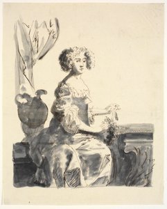 Portrait of a Lady, Seated, Half Figure by Ubekendt