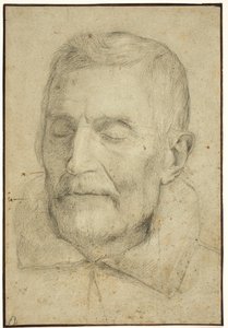 Portrait of a Man with Closed Eyes by Ubekendt italiensk