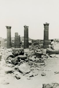 Columns and Ruins of Temple in Great Enclosure, Musawwarat es Sufra, Sudan