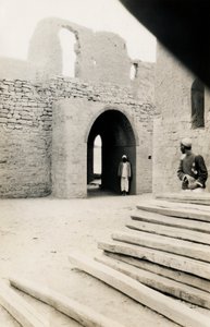 Interior of eastern gate and tower, Monastery of St Simeon, Aswan, Egypt