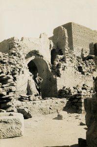 Interior of large keep (qasr) of Monastery of St Simeon, Aswan, Egypt