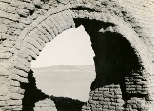 Ruins of Church in Desert, Detail of Pendentive for Dome, Adindan, Egypt