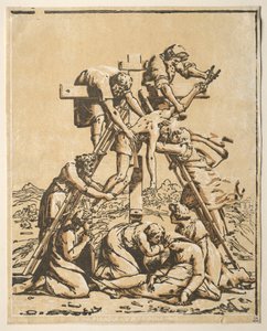 Descent from the Cross by Ugo da Carpi