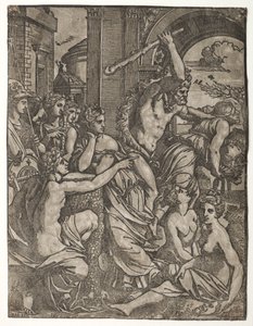 Hercules Driving Envy from the Temple of the Muses by Ugo da Carpi