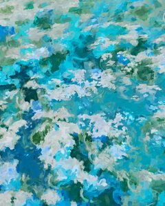 Aqua Marine Abstract by Uma Gokhale