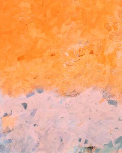 Orange Blush Abstract by Uma Gokhale