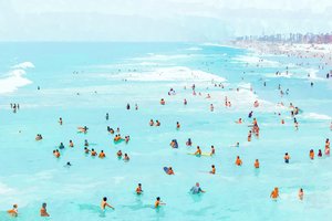 Turquoise Beach Day by Uma Gokhale