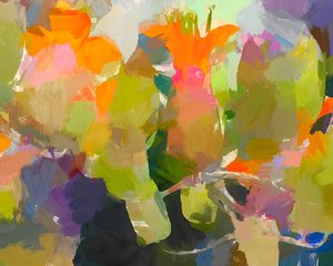 Vibrant Abstract Flowers by Uma Gokhale