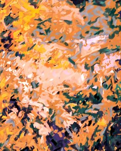 Vibrant Autumn Abstract by Uma Gokhale
