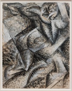 I want to synthesize the unique forms of the continuity in the Space (Dynamism of a Human Body) by Umberto Boccioni