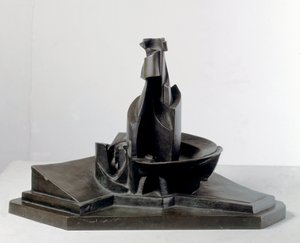 Development of a bottle in space (Linee e forza di una bottiglia) Bronze sculpture by Umberto Boccioni (1882-1916) 1912 Dim: 38.1 cm Milan, Museo del Novecento by Umberto Boccioni