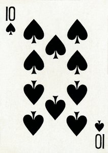 10 of Spades from a Deck of Goodall & Son Ltd. Playing Cards, c1940 by Unbekannt