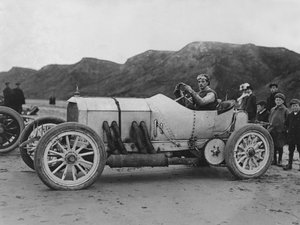 1908 Mercedes, A.W. Tate at Saltburn