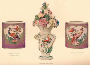 2 Chelsea Inkstands and a Longton Hall Vase, c. 1755 by Unbekannt