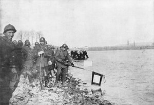 2nd Moroccan Division Bathes Its Flags in the Rhine, Huningue, Alsace, France, 21 November 1918 by Unbekannt