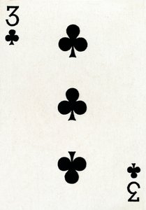 3 of Clubs from a deck of Goodall & Son Ltd. playing cards by Unbekannt
