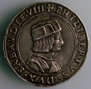 4-Testoon. Duchy Savoy, Italy, Obverse: Philibert II, Duke of Savoy by Unbekannt