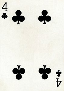 4 of Clubs from a Deck of Goodall & Son Ltd. Playing Cards by Unbekannt