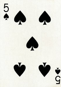 5 of Spades from a deck of Goodall & Son Ltd. playing cards by Unbekannt