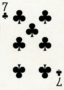 7 of Clubs from a Deck of Goodall & Son Ltd. Playing Cards, c1940 by Unbekannt