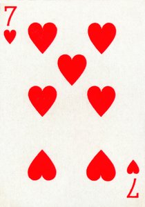 7 of Hearts from a deck of Goodall & Son Ltd. playing cards by Unbekannt