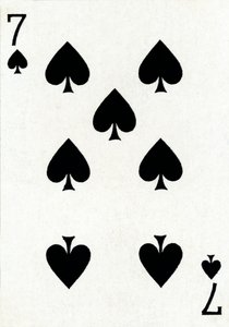 7 of Spades from a Deck of Goodall & Son Ltd. Playing Cards, c1940 by Unbekannt