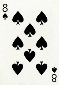 8 of Spades from a deck of Goodall & Son Ltd. playing cards, c1940 by Unbekannt