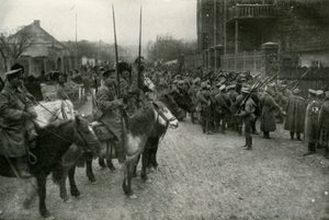 A Cossack Patrol and Russian Infantry
