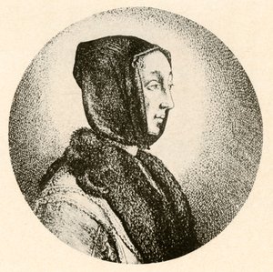 A Dutch lady in fur tippet and hood, mid 17th century