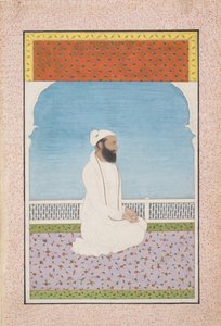A Holy Man Seated on a Terrace by Unbekannt