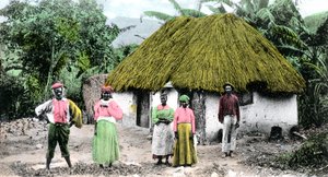 A Jamaican village, c1900s