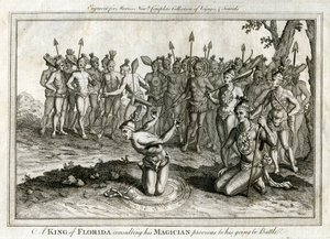 A King of Florida Consulting His Magician Previous to His Going to Battle, c1760 by Unbekannt