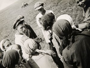 A Kolkhoz brigade taking a break, USSR