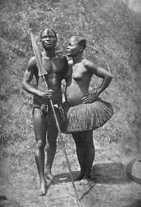 A Mulolo Congo Warrior and His Wife from the Central Congo Regions by Unbekannt