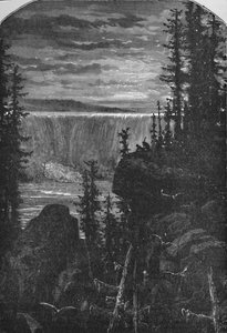A Night View of Niagara in Olden Time, 1883