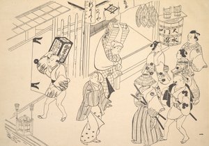 A Number of People in the Street Going about Various Affairs