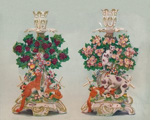 A Pair of Chelsea Candlesticks by Unbekannt