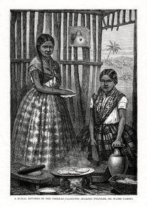A Rural Kitchen in the Tierras Calientes, Mexico, 1877 by Unbekannt