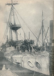 A Salvage Triumph. The Cruiser Gladiator, Supported by Salvage Tugs, 1908