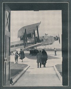 A Symbol of the Modern World - Passengers Embarking at Croydon Aerodrome, c1935 by Unbekannt