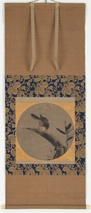 A Bird on a Bamboo Stump, Momoyama Period by Unbekannt