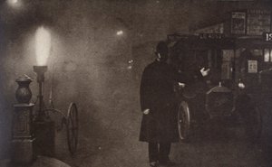 A Constable Directing Traffic in the Fog, London by Unbekannt