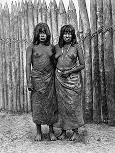 A couple of Gran Chaco Indian women, South America, 1895