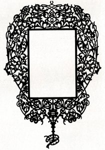 A design for a picture frame titled Armiger by Unbekannt