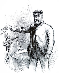 A Driver of the Flying Scotsman on the Footplate