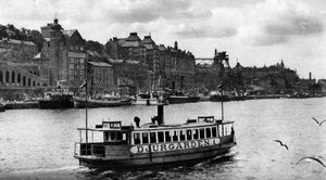 A Ferry on the Way to the Island of Djurgarden, Stockholm, Sweden