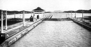 A lock on the Panama Canal, Panama by Unbekannt