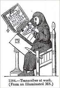 A Monk Illuminating a Manuscript